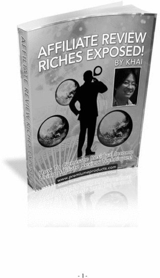 Product picture Afilliate Review Riches Exposed! Residual Income Online